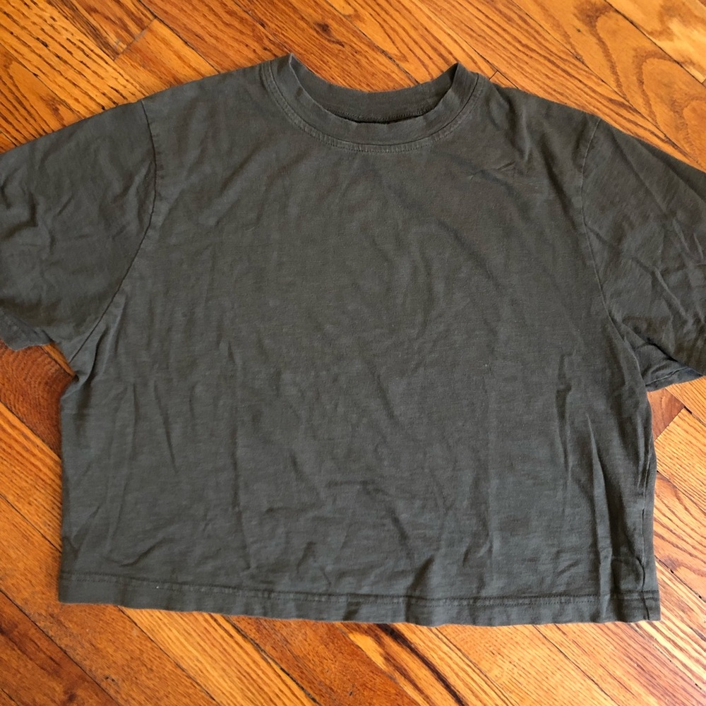 Target Box Cut Olive Green Tee - S